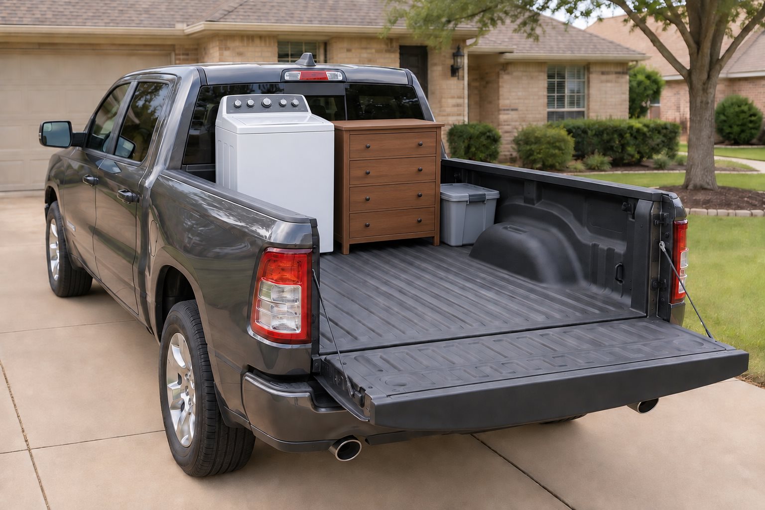 ½ Load — Filling about half the bed